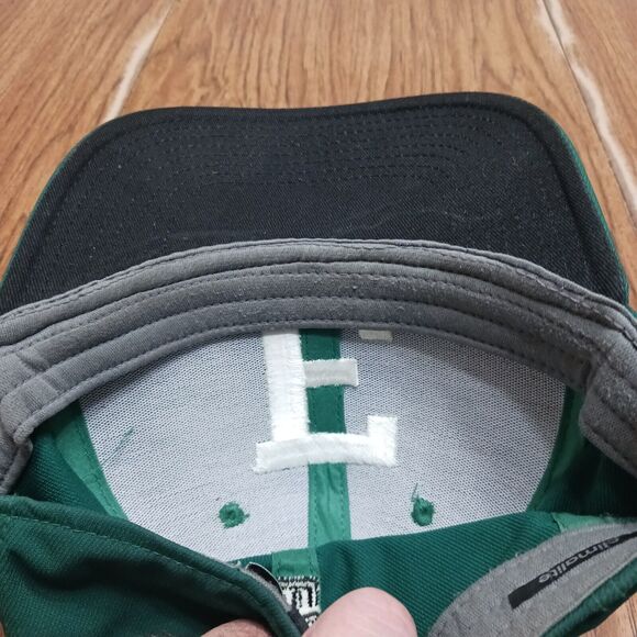 Eastern Michigan Eagles Hat Cap Adult Small Medium S/M Green Stretch Adidas - Picture 12 of 12